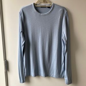 Theory men’s medium cotton blue long sleeve shirt